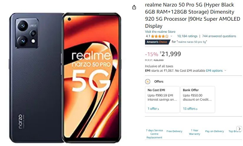 Realme Narzo 50 Pro 5G