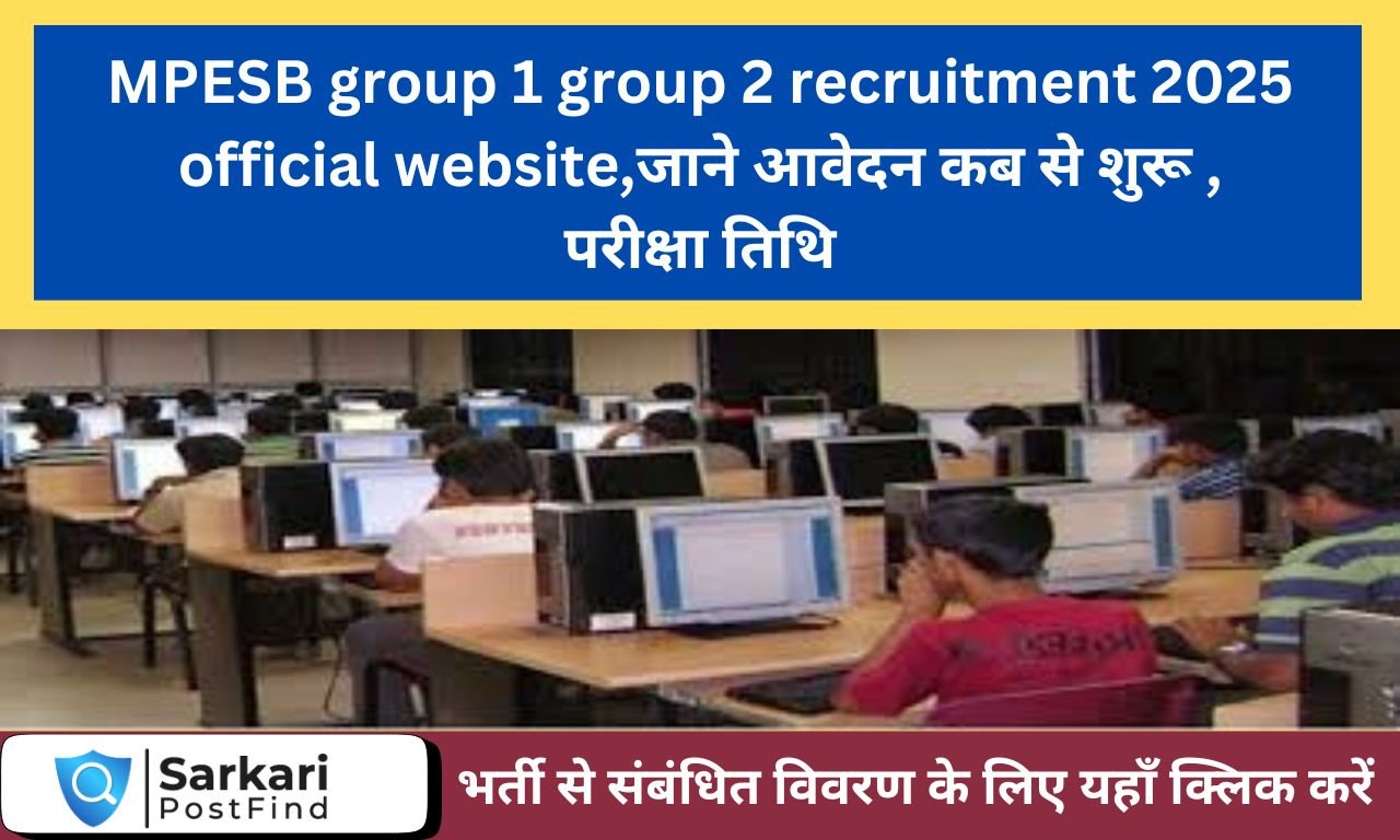MPESB group 1 group 2 recruitment 2025