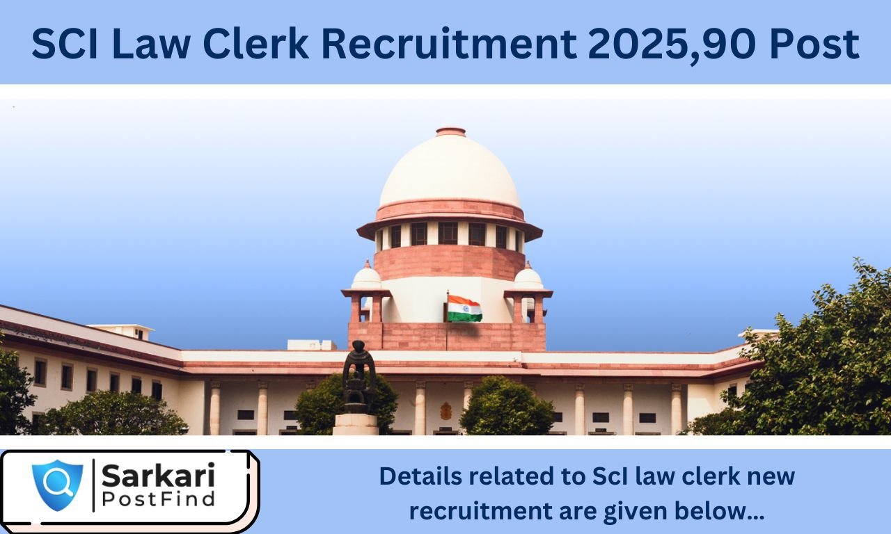 SCI Law Clerk Recruitment 2025